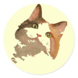 I'm All Ears: Calico Cat Portrait Sticker