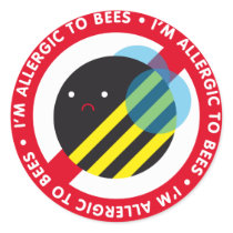 I'm allergic to bees! sticker