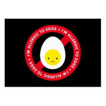 I'm allergic to eggs! bookmark business card templates