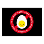 I'm allergic to eggs! bookmark business cards