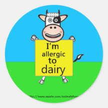 I'm allergic to milk sticker