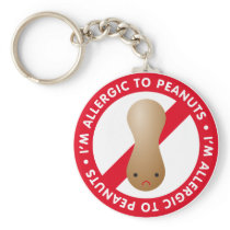I'm allergic to peanuts! Peanut allergy Key Chain