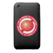 I'm allergic to tomatoes! Tomato allergy iPhone 3 Case-Mate Cases