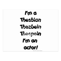 I'm An Actor (For Light Coloured Products) Postcards