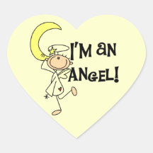 I'm an Angel T-shirts and Gifts Heart Stickers