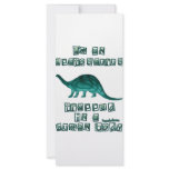 I'm an Apatosaurus rack cards