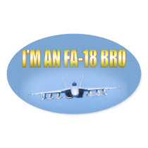I'm an FA-18 Oval Stickers