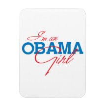 I'M AN OBAMA GIRL -.png Rectangular Magnets