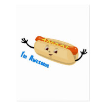 I'm Awesome (hotdog) Postcard