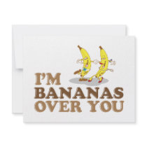 I'm Bananas Over You - Dancing Bananas Personalized Invitation