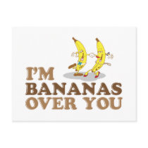 I'm Bananas Over You - Dancing Bananas Postcards