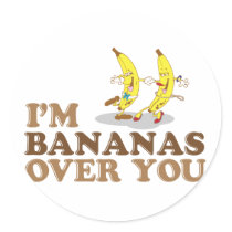 I'm Bananas Over You - Dancing Bananas Stickers