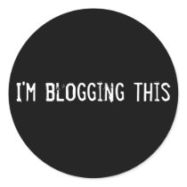 I'm blogging this