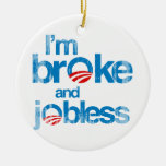 I'm broke and jobless Faded.png Christmas Tree Ornaments