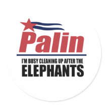 I'm busy cleaning up after the elephants