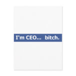 I'm CEO... bitch postcards