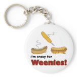 I'm Crazy For Weenies! Corn Chilli Hot Dog keychains