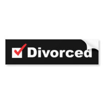 I'm Divorced And Available Bumper Sticker