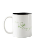 I'm  Engaged (Green Diamond Ring) mugs