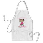 I'm Finally a Big Sister Ethnic Stick Figure Girl Apron