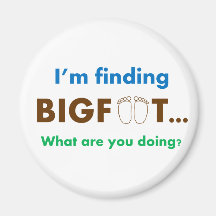 I'm finding bigfoot.  What are you doing? Refrigerator Magnets