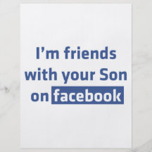 I'm friends with your Son on facebook. Flyer