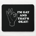 Im gay and thats ok mousepads