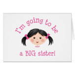 Im going to be a big sister - asian girl greeting cards