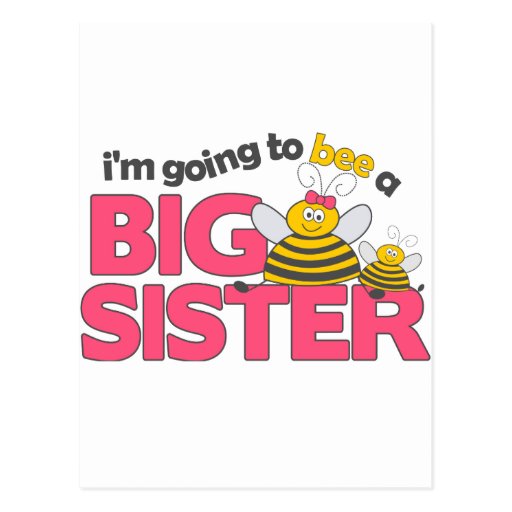 I'm Going to Bee a Big Sister T-shirt Post Cards