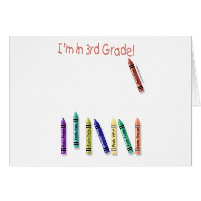 I'm in 3rd Grade! Greeting Card by Schoolshop