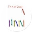 I'm in 3rd Grade! stickers
