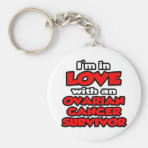 I'm In Love With An Ovarian Cancer Survivor Key Chain