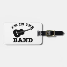 I'm in the band Guitar designs Luggage Tags
