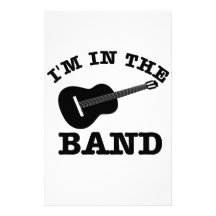 I'm in the band Guitar designs Customized Stationery