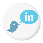 I'm #in - Twitter &LinkedIn - Circle Magnet