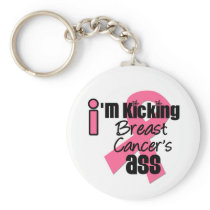 I'm Kicking Breast Cancer's Ass Keychain