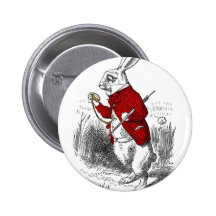 I'm Late, I'm Late Buttons