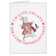 I'M LATE, I'M LATE GREETING CARD