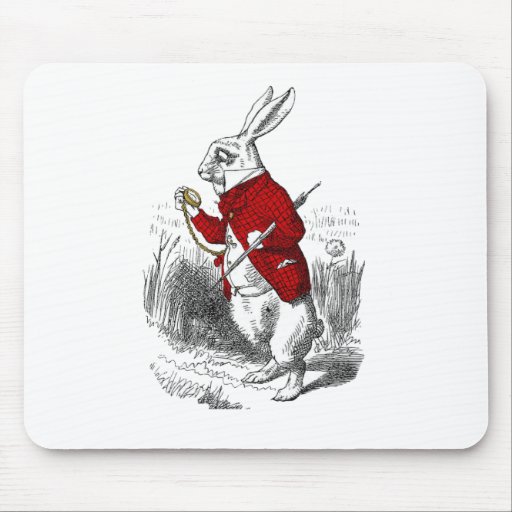 I'm Late, I'm Late Mouse Pads