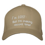 I'm LOST- But I'm making record time! embroidered hats