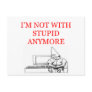 i'm mnot with stupid divorce joke postcards