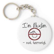 I'm Muslim - not terrorist Keychain