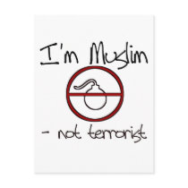 I'm Muslim - not terrorist Post Card
