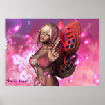 "I'm No Angel" Fairy Sexy Art Poster Print NEW!