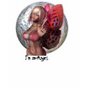 "I'm No Angel" Fairy Sexy Art T Shirt Print NEW!