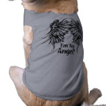 I'm No Angel! Winged Dog t-shirt pet clothing