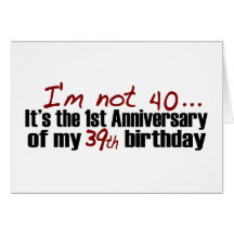 I'M Not 40 Greeting Card