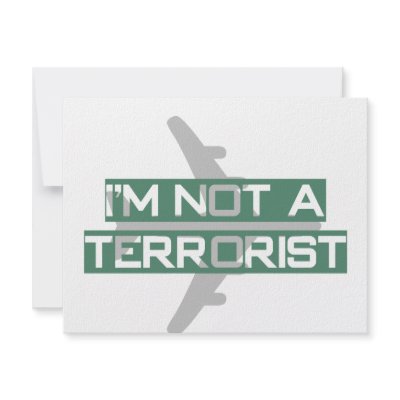 I'm not a terrorist personalized invitations by AKR000