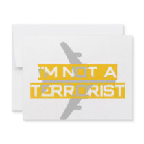 I'm not a terrorist personalized announcements