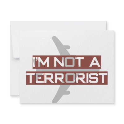 I'm not a terrorist personalised invitations by AKR000